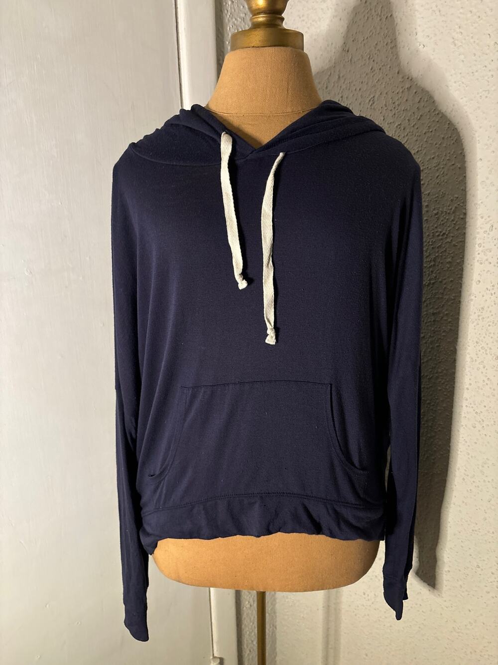 Abercrombie & Fitch Blue High Low Hoodie M Classic Casual Cozy Comfy Skater Twee